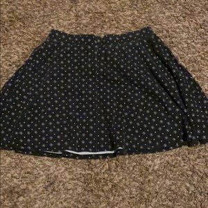 black and white skater skirt